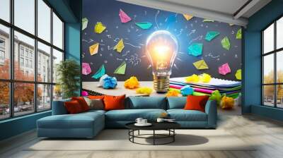 bright idea and creative thinking Wall mural