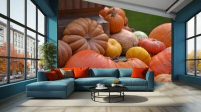 Fall Pumpkins Wall mural