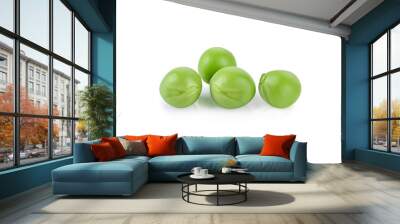 Green Pea isolated on white background Wall mural