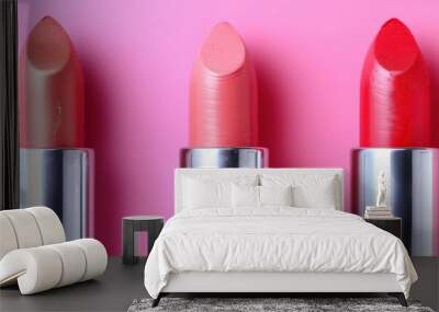 Close up lipstick with empty background for cosmetic concept. Wall mural