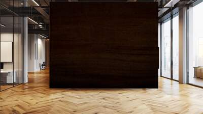 background and texture abstract dark brown wood. space for text or design Wall mural