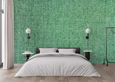 green natural cloth texture background. Wall mural