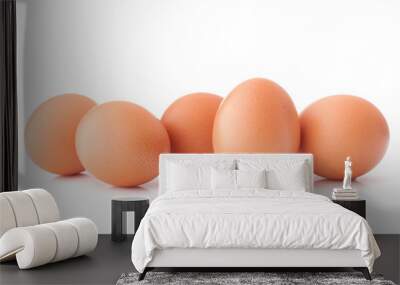 Egg isolated on white background cutout Wall mural