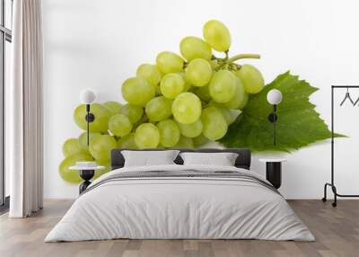 Ripe grape whith leaf Wall mural