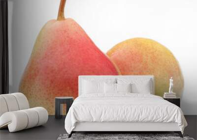 Ripe pear fruit isolated on white background cutout Wall mural