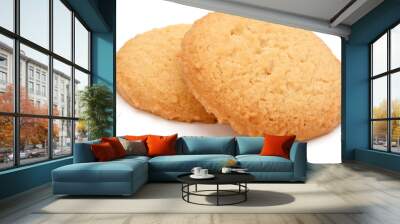 short pastry cookies isolated on white background Wall mural