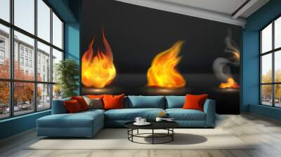 flames set Wall mural