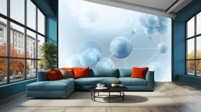 Molecules and atoms. Science vector background Wall mural