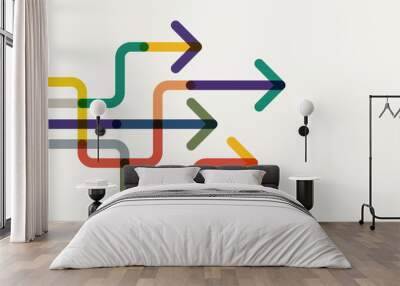 Abstract arrow direction. Technology background Wall mural