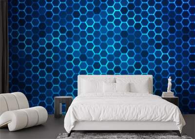 Abstract cube hexagon shape background Wall mural