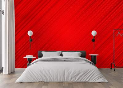 Abstract red vector background with stripes Wall mural