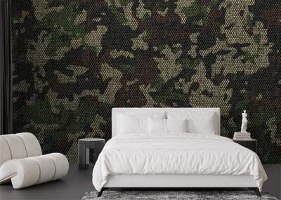 Camouflage pattern cloth texture background Wall mural