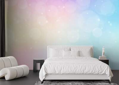 Colorful bokeh soft light abstract background Wall mural