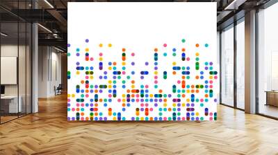 Colorful dot pixel modern edge background Wall mural