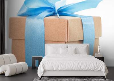 Gift box isolated on white background Wall mural