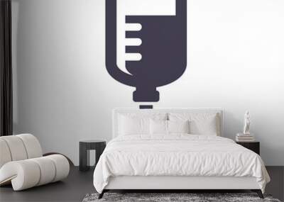 IV bag icon on white background Wall mural