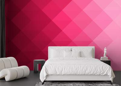 Pink geometric background Wall mural