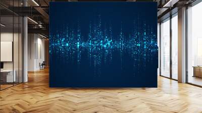 Sound wave equalizer. Abstract technology background Wall mural