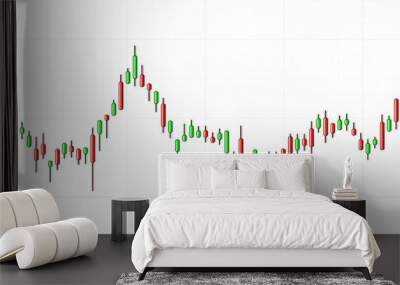 Stock market graph background. Concept of business investment. Stock future trading Wall mural