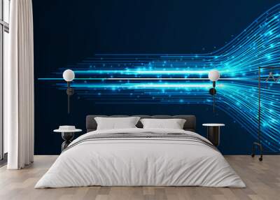 Technology background. Big data visualization concept Wall mural