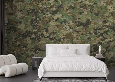 Texture military camouflage, army green hunting Wall mural