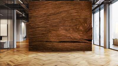 Old wood textures with beautiful natural patterns and cracks are used for backgrounds and designs. Dark wood background Wall mural