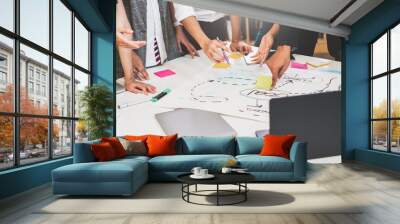 Group of Asian business people and creative designer meeting in office Wall mural