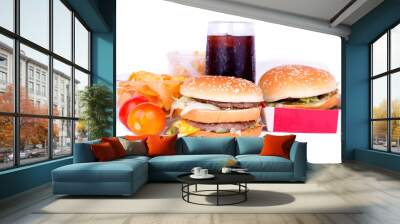 junk food isolated Wall mural