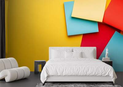 A bright new planner filled with colorful sticky notes and fresh ideas Wall mural