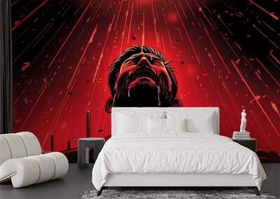 Dramatic Solitude Wall mural