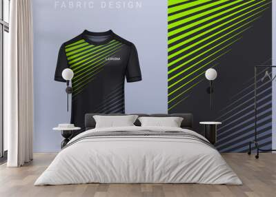 Fabric textile design for Sport t-shirt, Soccer jersey mockup for football club. uniform front view.	 Wall mural