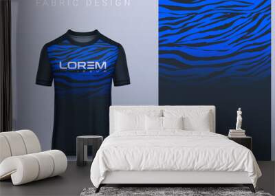 Fabric textile for Sport t-shirt ,Soccer jersey mockup for football club. uniform front and back view.
 Wall mural