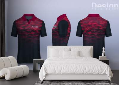 t-shirt polo templates design. uniform front and back view. Wall mural