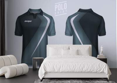 t-shirt polo templates design. uniform front and back view. Wall mural