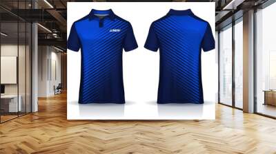 t-shirt polo templates design. uniform front and back view. Wall mural