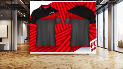 t-shirt polo templates design. uniform front and back view. Wall mural