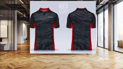 t-shirt polo templates design. uniform front and back view. Wall mural