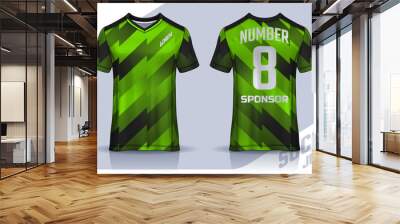 t-shirt sport design template, Soccer jersey mockup for football club. uniform front and back view.	 Wall mural