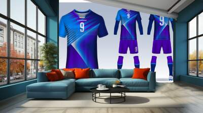 t-shirt sport design template, Soccer jersey mockup for football club. uniform front and back view.	
 Wall mural