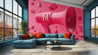 Megaphone announcement for store sale with special promotion Wall mural