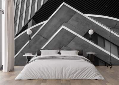 abstract background architecture lines. modern architecture detail Wall mural