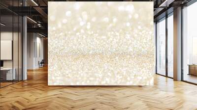 abstract background gold light bokeh christmas holiday Wall mural