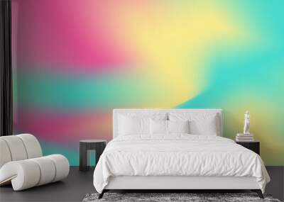 Abstract blurred gradient mesh background in bright rainbow colors. Colorful smooth banner template Wall mural