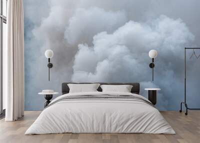 Background of white smoke, Fog or smoke background, Smog abstract background. Wall mural