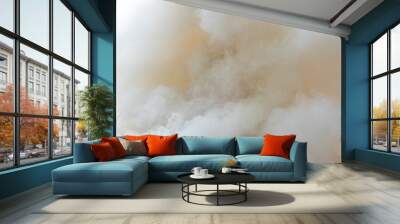 Background of white smoke, Fog or smoke background, Smog abstract background. Wall mural