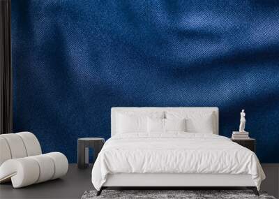 blue fabric cloth background texture Wall mural