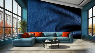 blue fabric cloth background texture Wall mural