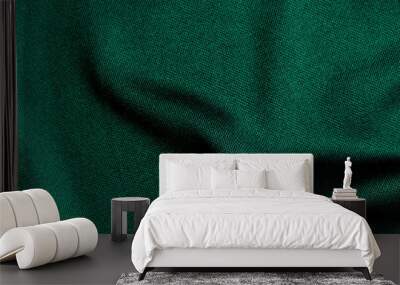 green fabric cloth background texture Wall mural