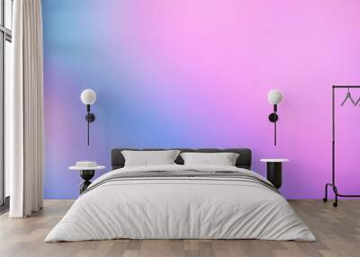 Pastel tone purple pink blue gradient defocused abstract photo smooth lines pantone color background Wall mural