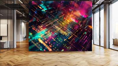 Abstract tech pattern Wall mural